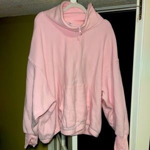 Pink warm half zip